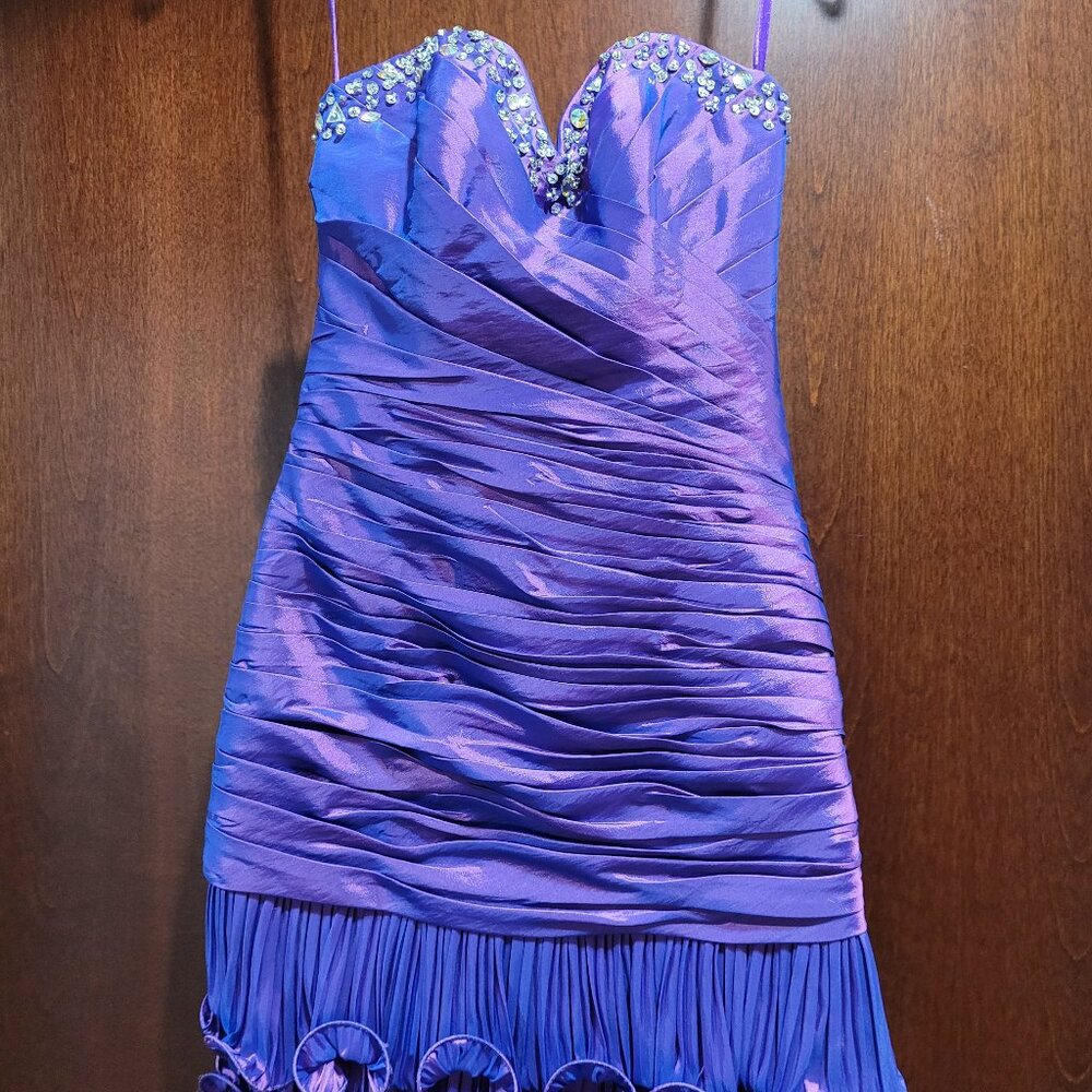 Night Move Purple Prom Dress Size 0